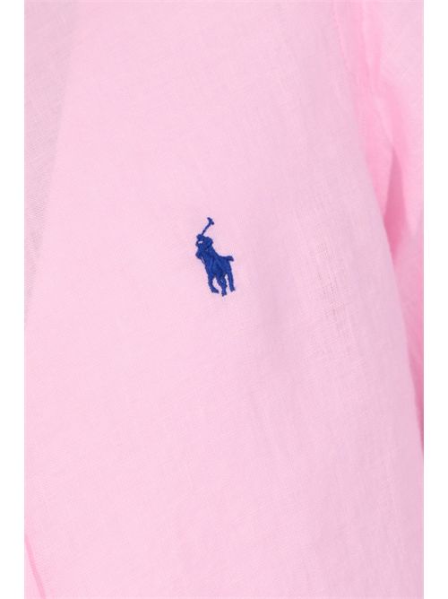 Camicia button-down in lino Pink POLO RALPH LAUREN | 710966294009